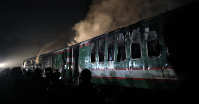 four-killed-as-miscreants-set-train-on-fire-in-dhaka-ahead-of-bangladesh-election