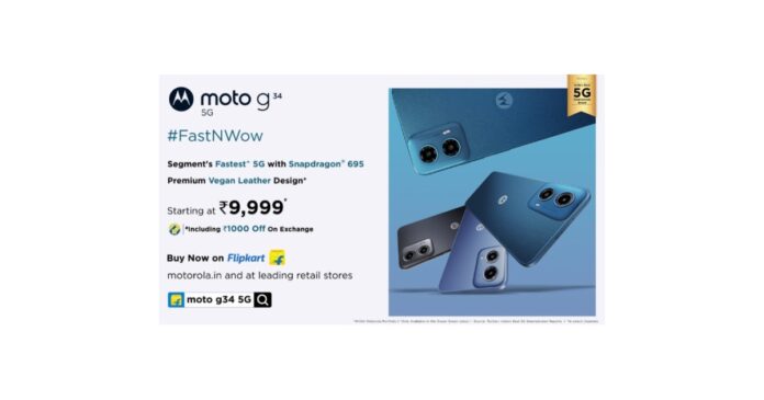 motorola-announces-the-sale-of-moto-g34-5g-–-the-segment’s-fastest*-5g-phone,-at-an-incredible-starting-price-of-just-rs-9,999#-on-flipkart,-motorola.in-and-leading-retail-stores