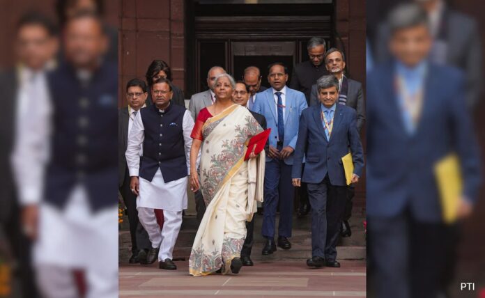 <b>nirmala-sitharaman-pays-homage-to-traditional-indian-art-with-unique-saree-on-budget-day</b>